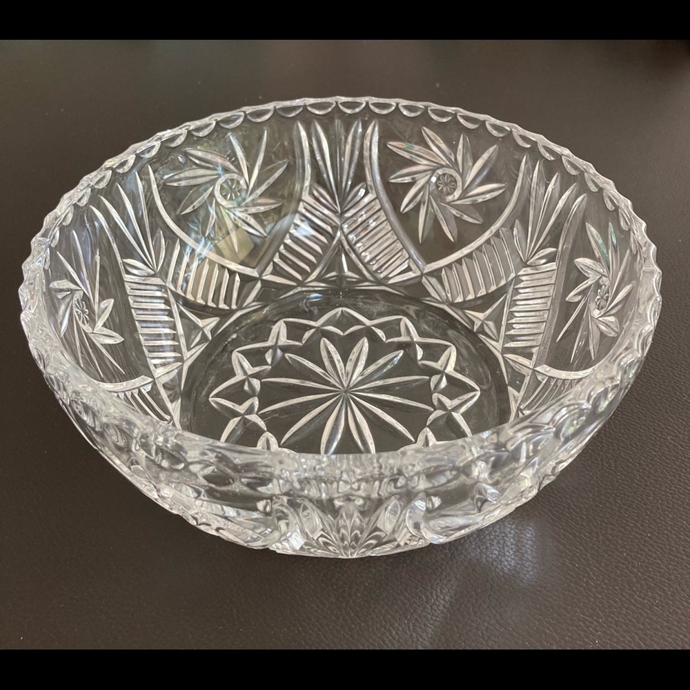 Glass salad bowl Vintage